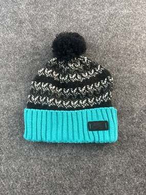 Nike SB Fair Isle Knit Pom Beanie Teal Black White